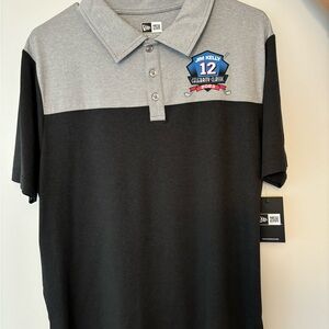 Jim Kelly New Era Gray and Black Men's Polo Shirt